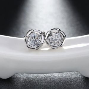 925 Sterling Silver Austrian Crystal Stud Earring
